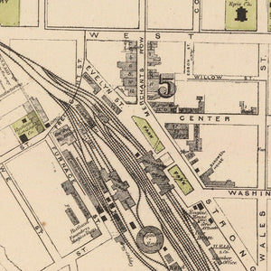 Vintage Map of Rutland, Vermont 1876