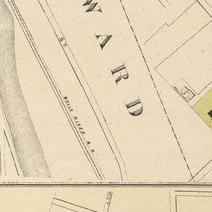 Vintage Map of Montpelier, Vermont 1876