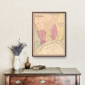 Vintage Map of Haverhill, Massachusetts 1871