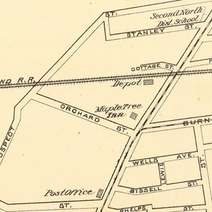 Vintage Map of East Hartford, Connecticut 1893