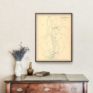 Vintage Map of Southington, Connecticut 1893