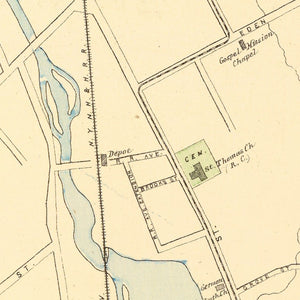 Vintage Map of Southington, Connecticut 1893