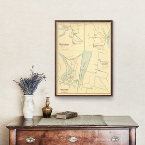 Vintage Map of Collinsville, Connecticut 1893