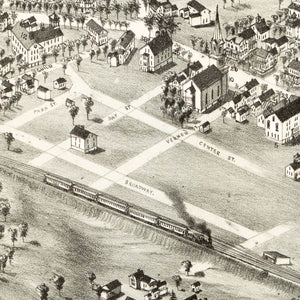 Vintage Map of Norwood, Massachusetts 1882