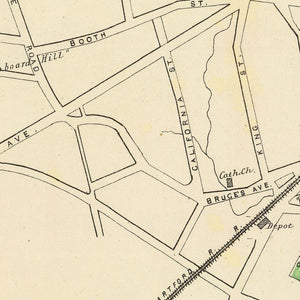 Vintage Map of Stratford, Connecticut 1893