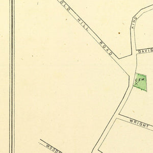Vintage Map of Sandy Hook, Connecticut 1893