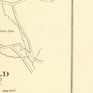Vintage Map of Newtown, Connecticut 1893