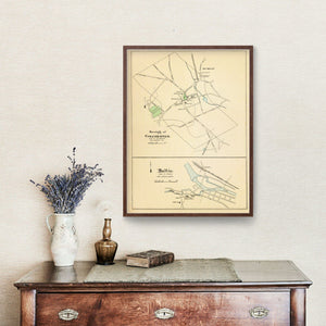 Vintage Map of Baltic, Connecticut 1893
