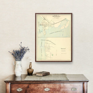Vintage Map of Groton, Connecticut 1893