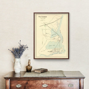 Vintage Map of Old Saybrook, Connecticut 1893