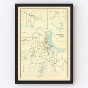 Vintage Map of Clinton, Connecticut 1893