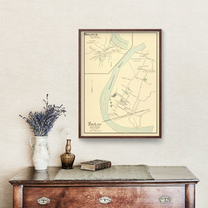 Vintage Map of Higganum, Connecticut 1893