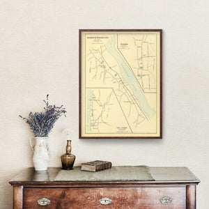 Vintage Map of Haddam, Connecticut 1893