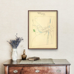 Vintage Map of Stafford Springs, Connecticut 1893
