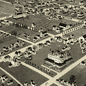 Vintage Map of Bar Harbor, Maine 1886