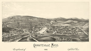 Vintage Map of Graniteville, Massachusetts 1886