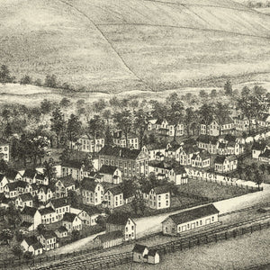 Vintage Map of Groton, Massachusetts 1886