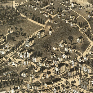Vintage Map of Hingham, Massachusetts 1885
