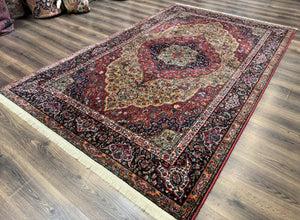 Karastan Rug 5.9 x 9 Medallion Kirman #700/718, Original 700 Series, Wool, Discontinued, Vintage