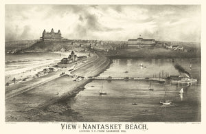 Vintage Map of Nantasket Beach, Massachusetts 1879