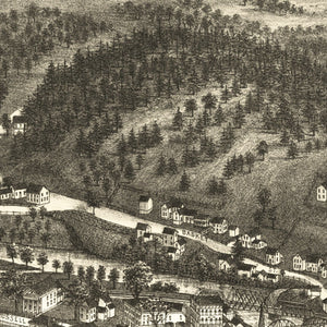 Vintage Map of Huntington, Massachusetts 1886