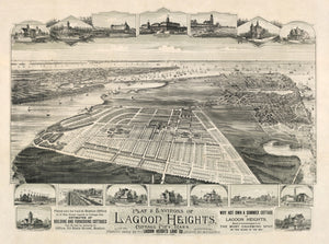 Vintage Map of Lagoon Heights, Massachusetts 1880
