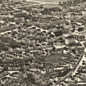 Vintage Map of Leominster, Massachusetts 1886