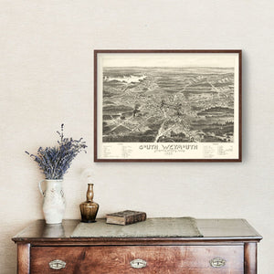 Vintage Map of South Weymouth, Massachusetts 1885