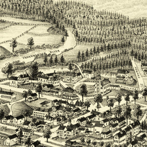 Vintage Map of Townsend Center, Massachusetts 1889