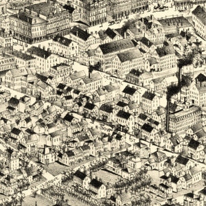 Vintage Map of Milford, Massachusetts 1888
