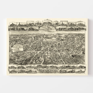 Vintage Map of Newton Centre, Massachusetts 1897