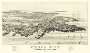 Vintage Map of Pigeon Cove, Massachusetts 1886