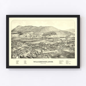 Vintage Map of Williamstown, Massachusetts 1898