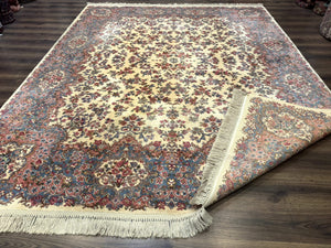 8.8 x 10.6 Karastan Kirman Rug #788, Wool Vintage Discontinued Floral Carpet