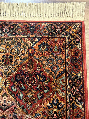 Karastan Rug 2x4 Multicolor Panel Kirman #717, Original 700 Series, Wool Pile Vintage Discontinued