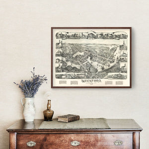 Vintage Map of Wickford, Rhode Island 1888