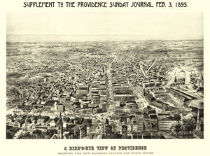 Vintage Map of Providence, Rhode Island 1895