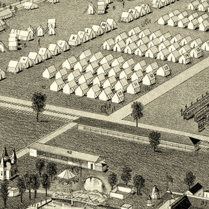 Vintage Map of Camp Wetmore, Rhode Island 1885