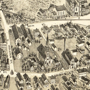 Vintage Map of Bethel, Connecticut 1879