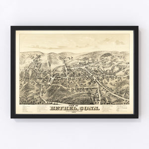 Vintage Map of Bethel, Connecticut 1879
