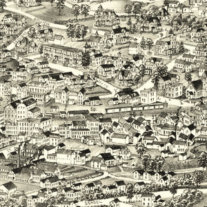 Vintage Map of Bristol, Connecticut 1889