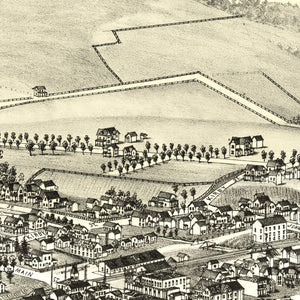 Vintage Map of Bainbridge, New York 1889