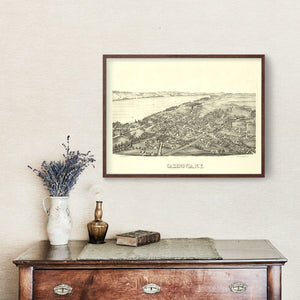 Vintage Map of Cazenovia, New York 1890