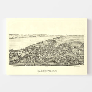 Vintage Map of Cazenovia, New York 1890