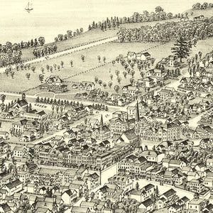 Vintage Map of Cazenovia, New York 1890