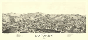 Vintage Map of Chatham, New York 1886