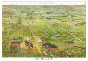 Vintage Map of Depew, New York 1898