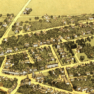 Vintage Map of Quincy, Massachusetts 1878