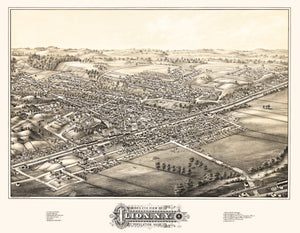 Vintage Map of Ilion, New York 1881