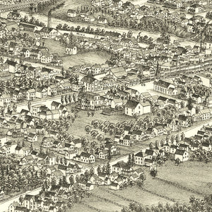 Vintage Map of Le Roy, New York 1892